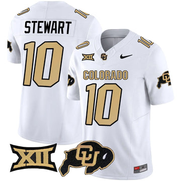 Personalized CB Vapor Limited Jersey V2 - Big 12 XII Patch - White / Kordell Stewart Stitched