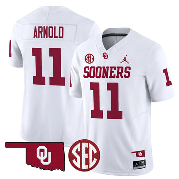 Personalized OS 2026 Vapor Limited Jersey - SEC Patch - White / Jackson Arnold Stitched