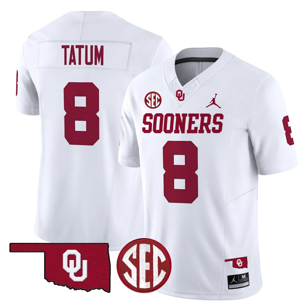 Personalized OS 2026 Vapor Limited Jersey - SEC Patch - White / Taylor Tatum Stitched