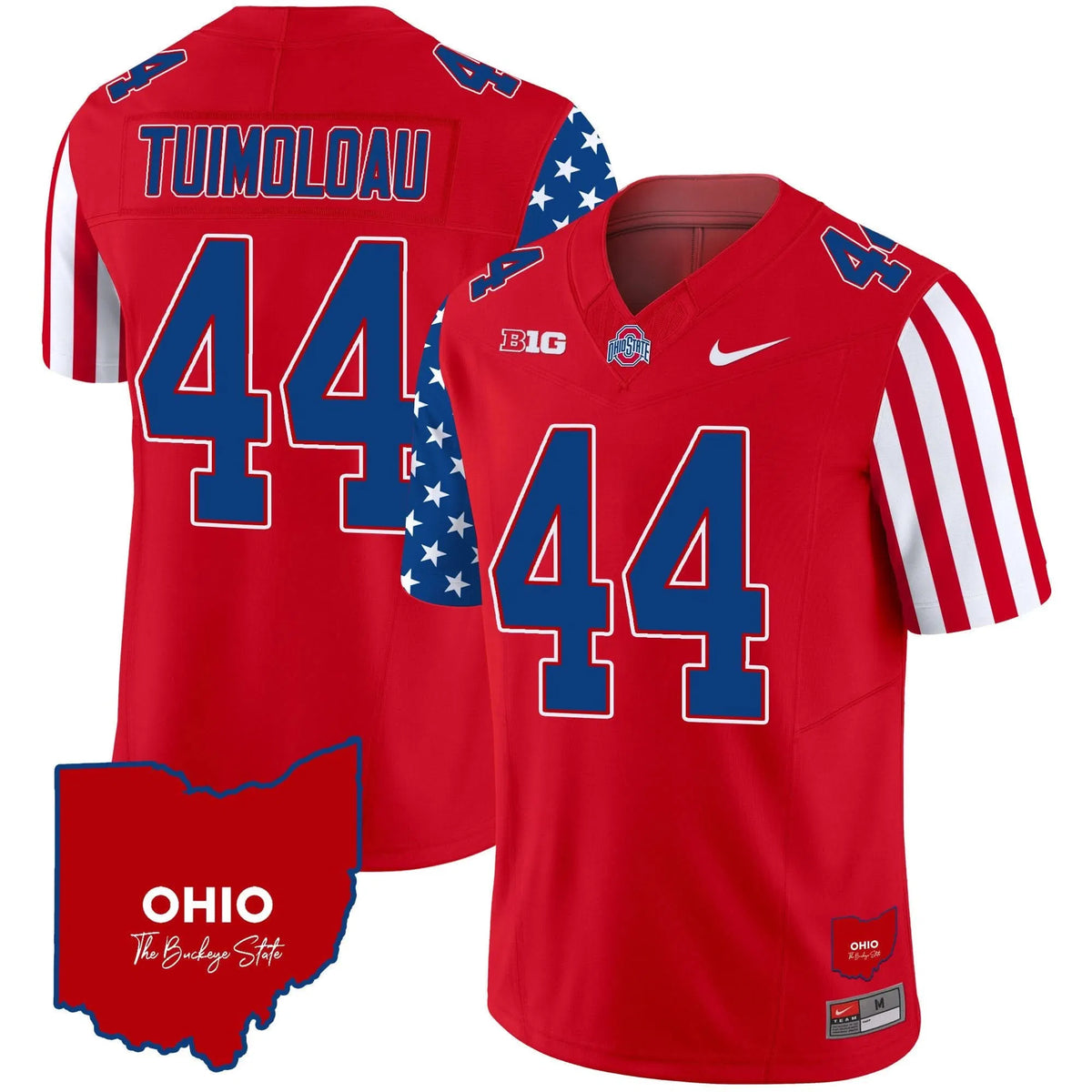 Personalized OSB American Style Vapor Limited Jersey - Red / JT Tuimoloau Stitched