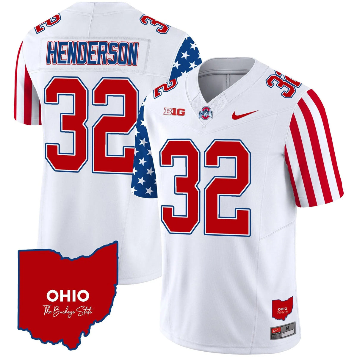 Personalized OSB American Style Vapor Limited Jersey - White / Treveyon Henderson Stitched