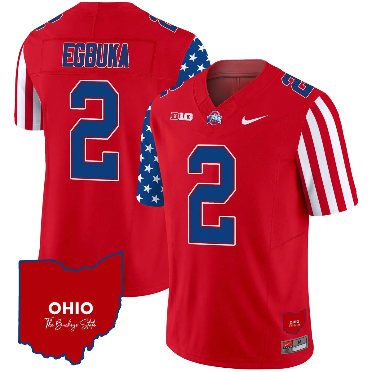 Personalized OSB American Style Vapor Limited Jersey - Red / Emeka Egbuka Stitched