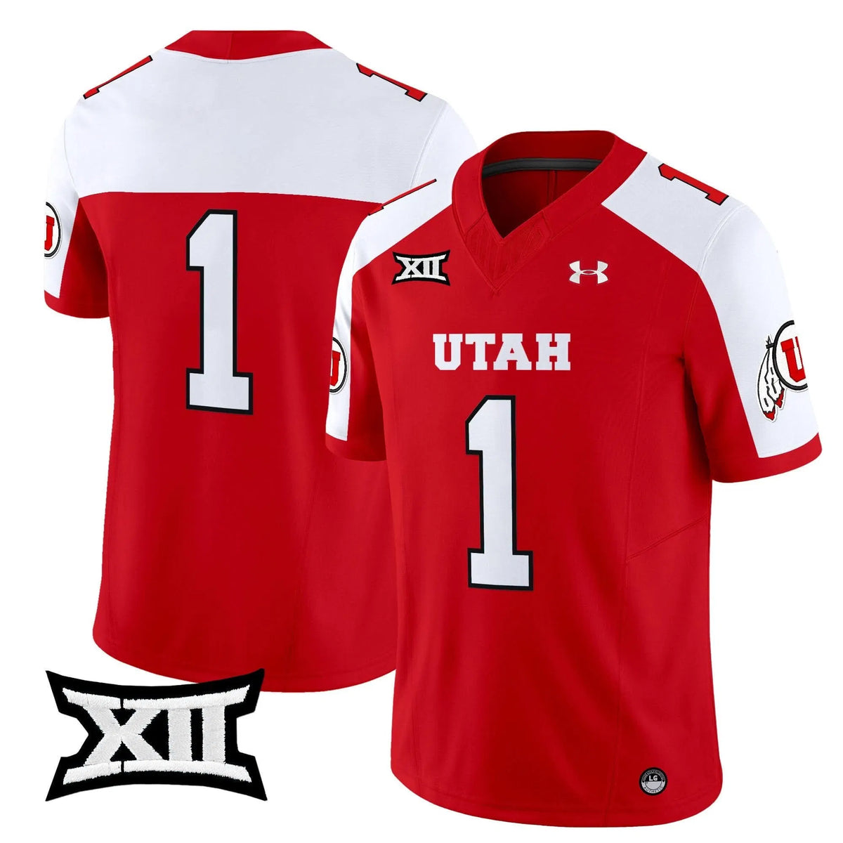Personalized UU 2026 Vapor Limited Jersey - Red Alternate / #1 Team Stitched