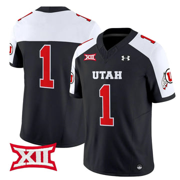 Personalized UU 2026 Vapor Limited Jersey - Black Alternate / #1 Team Stitched