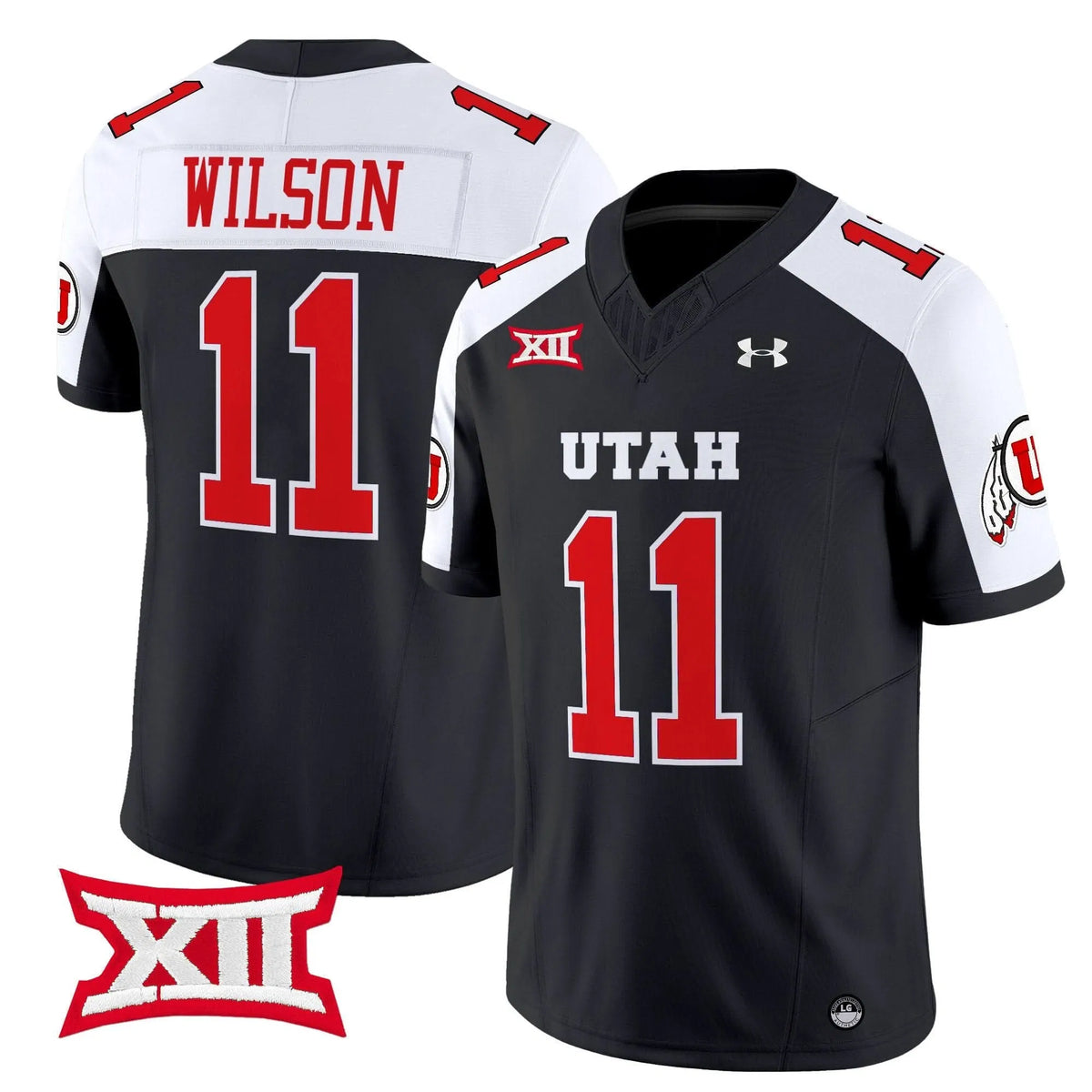 Personalized UU 2026 Vapor Limited Jersey - Black Alternate / Isaac Wilson Stitched
