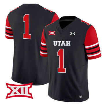 Personalized UU 2026 Vapor Limited Jersey - Black / #1 Team Stitched
