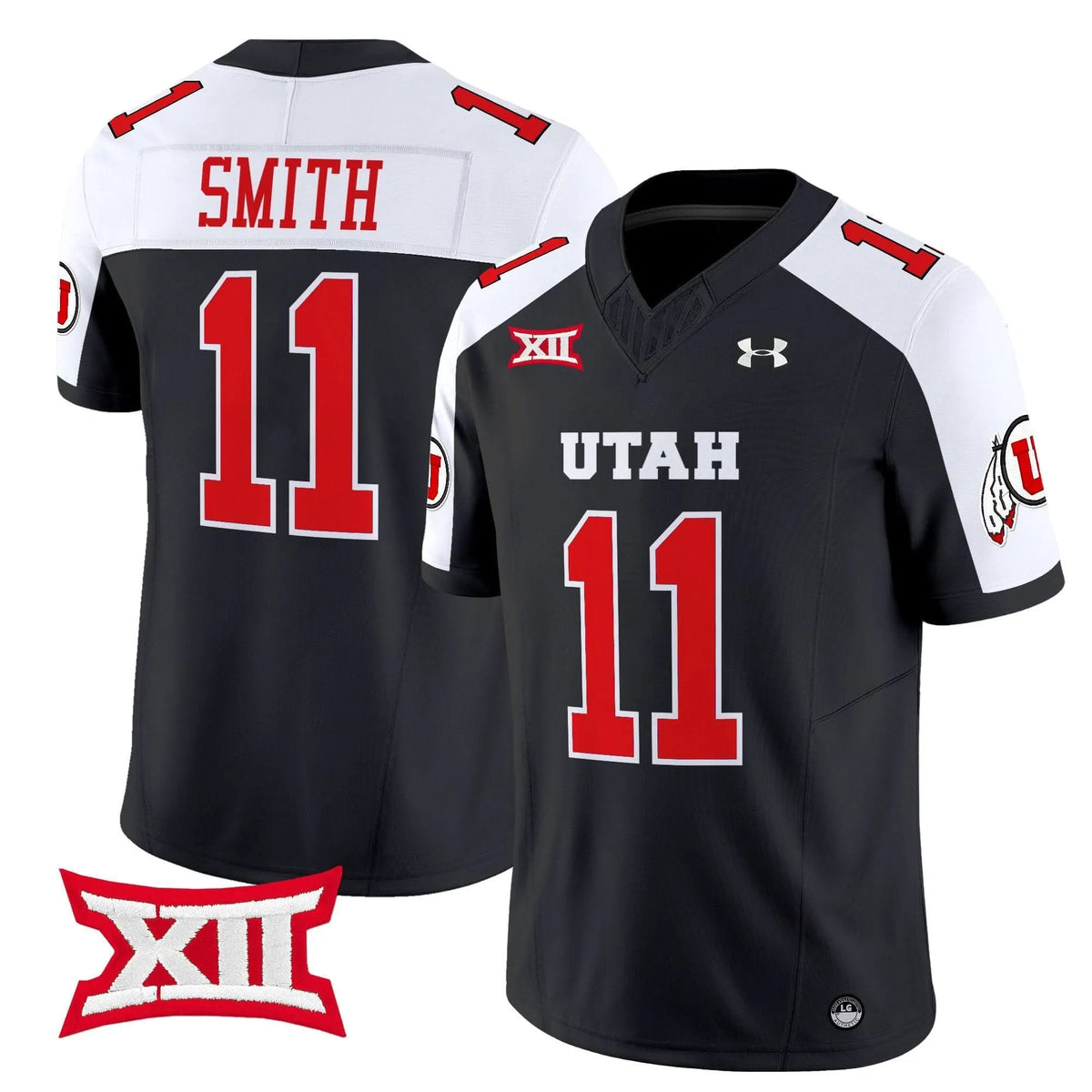 Personalized UU 2026 Vapor Limited Jersey - Black Alternate / Alex Smith Stitched