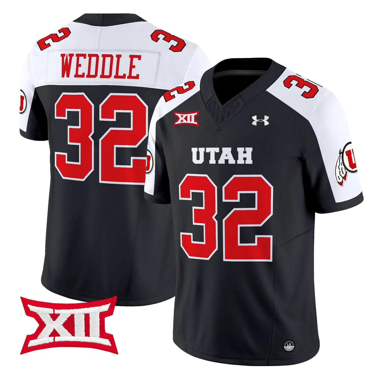 Personalized UU 2026 Vapor Limited Jersey - Black Alternate / Eric Weddle Stitched