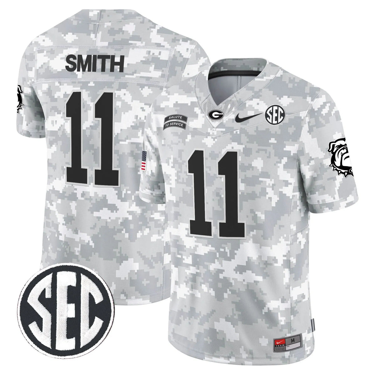 Personalized GB 2026 Salute to Service Vapor Limited Jersey - Arctic Camo - Arian Smith Stitched