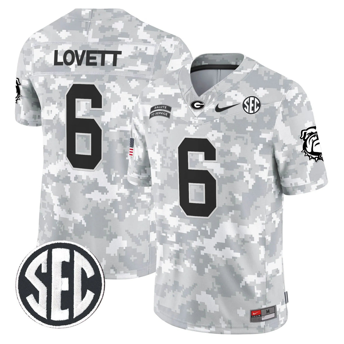 Personalized GB 2026 Salute to Service Vapor Limited Jersey - Arctic Camo - Dominic Lovett Stitched