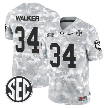Personalized GB 2026 Salute to Service Vapor Limited Jersey - Arctic Camo - Herschel Walker Stitched