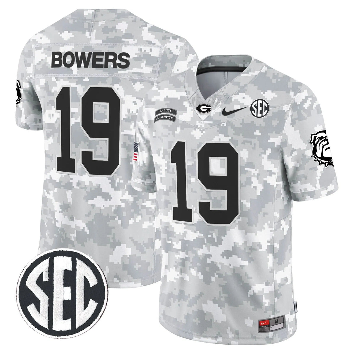 Personalized GB 2026 Salute to Service Vapor Limited Jersey - Arctic Camo - Brock Bowers Stitched