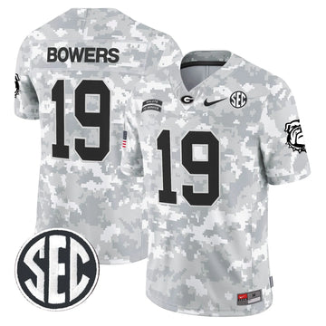 Personalized GB 2026 Salute to Service Vapor Limited Jersey - Arctic Camo - Brock Bowers Stitched