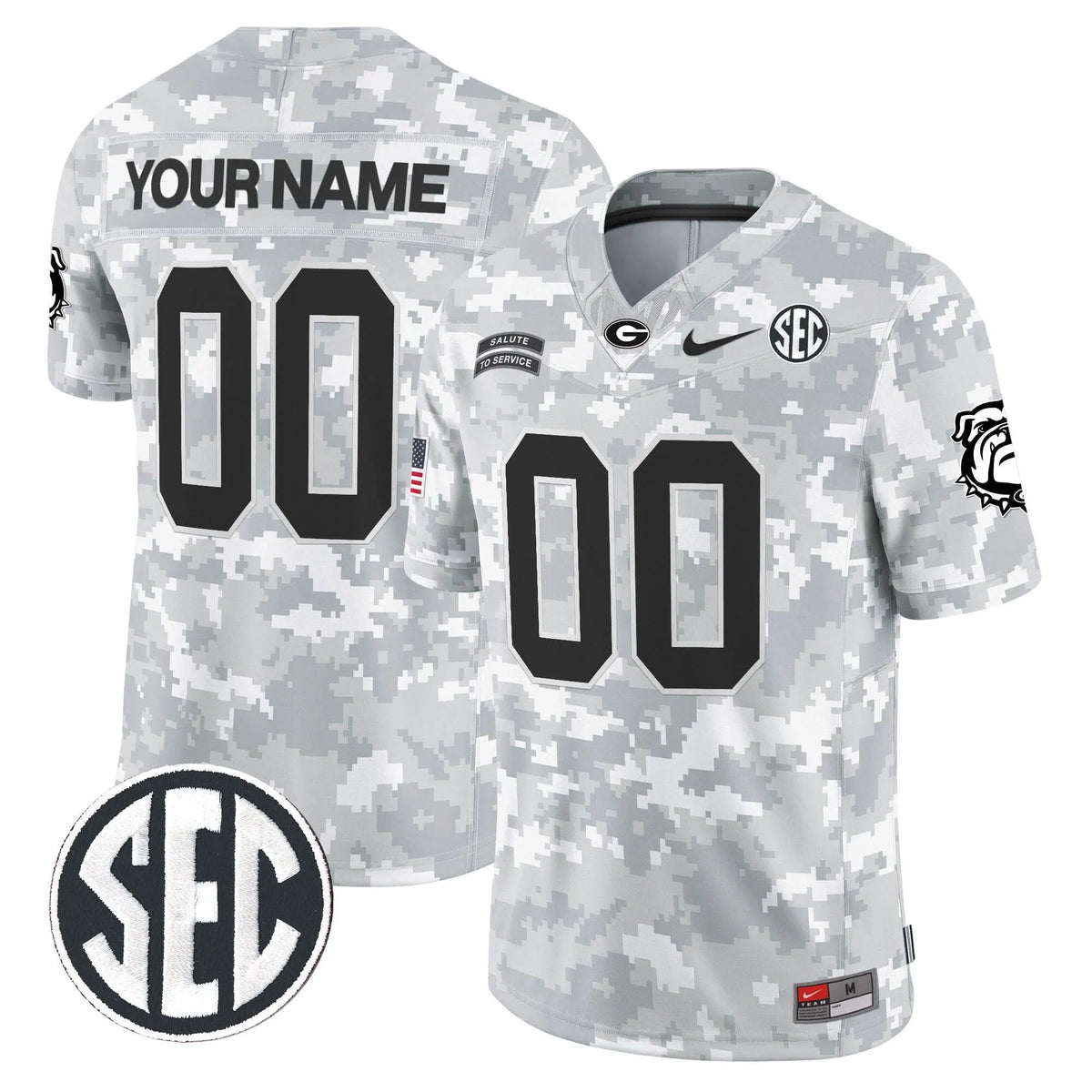 Personalized GB 2026 Salute to Service Vapor Limited Custom Jersey - Arctic Camo - Custom Stitched