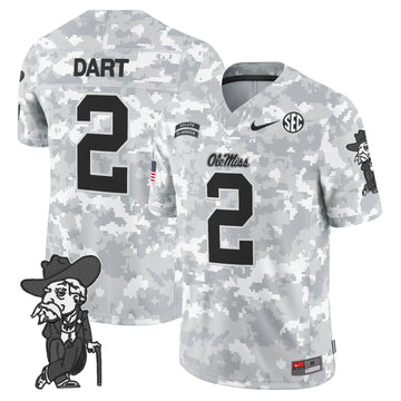 Personalized OMB 2026 Salute to Service Vapor Limited Jersey - Arctic Camo - Jaxson Dart Stitched