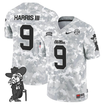 Personalized OMB 2026 Salute to Service Vapor Limited Jersey - Arctic Camo - Tre Harris Stitched