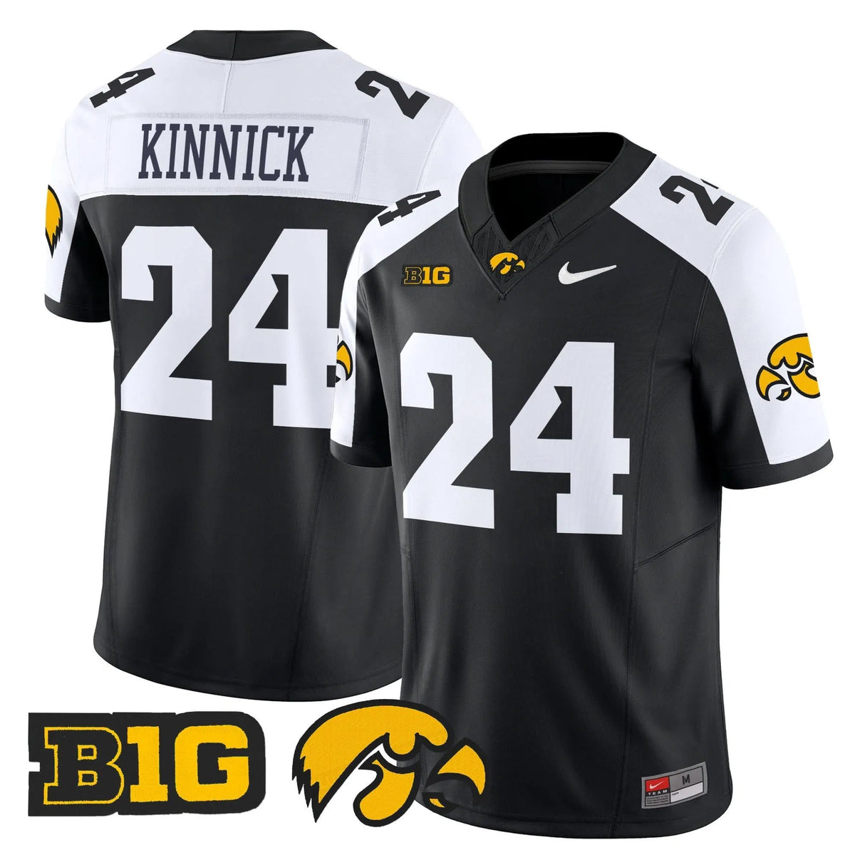 Personalized Iowa Hawkeyes 2026 Vapor Limited Jersey - Black Alternate / Nile Kinnick Stitched