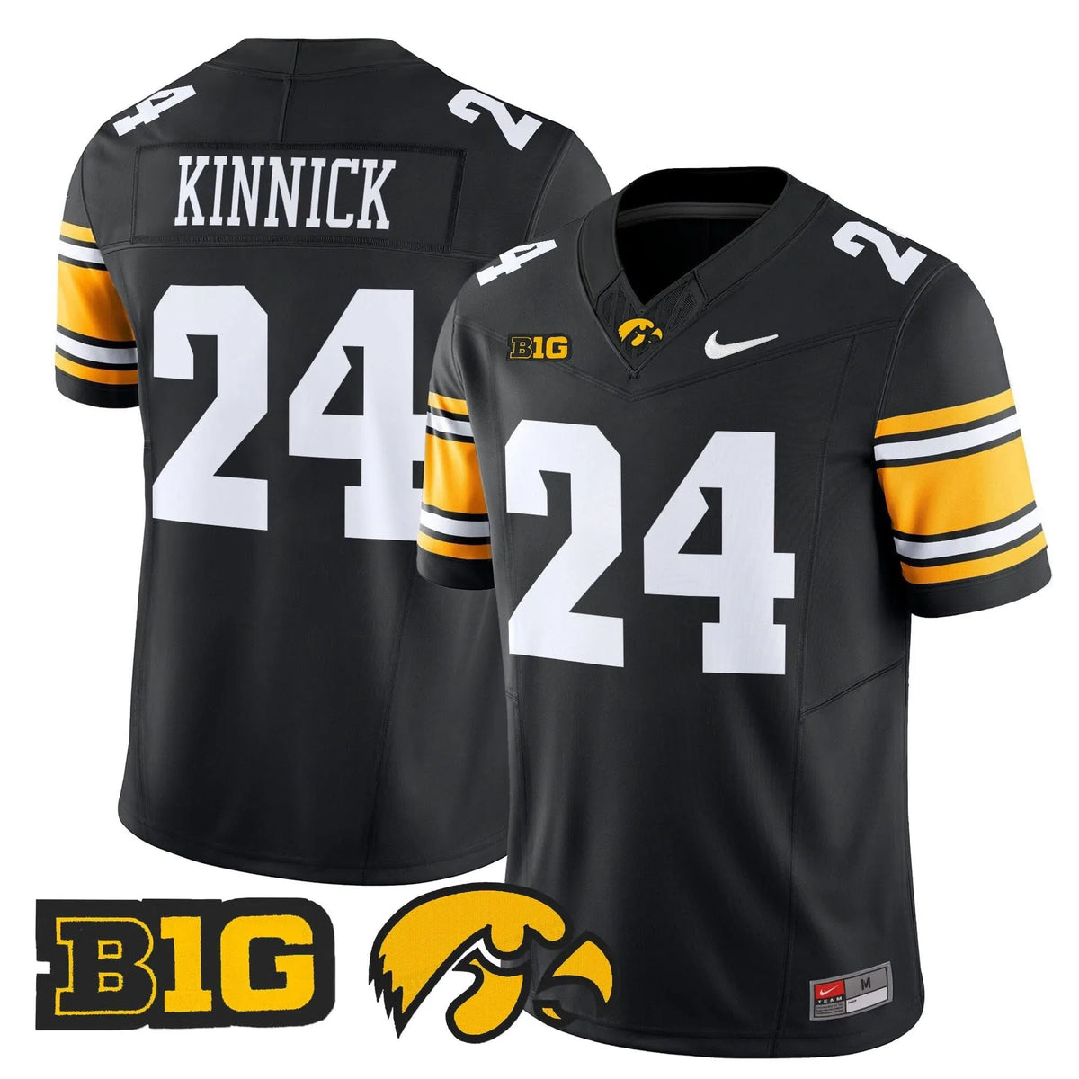 Personalized Iowa Hawkeyes 2026 Vapor Limited Jersey - Black / Nile Kinnick Stitched