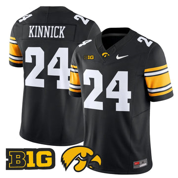 Personalized Iowa Hawkeyes 2026 Vapor Limited Jersey - Black / Nile Kinnick Stitched
