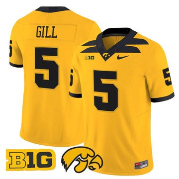 Personalized Iowa Hawkeyes 2026 Vapor Limited Jersey - Gold / Jacob Gill Stitched