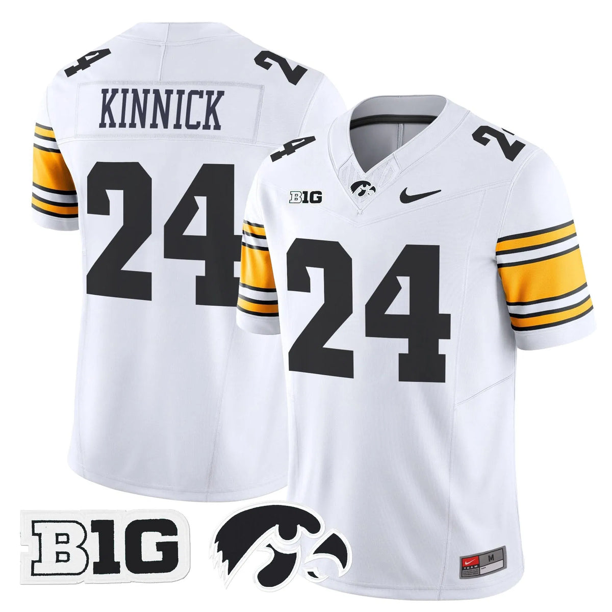 Personalized Iowa Hawkeyes 2026 Vapor Limited Jersey - White / Nile Kinnick Stitched