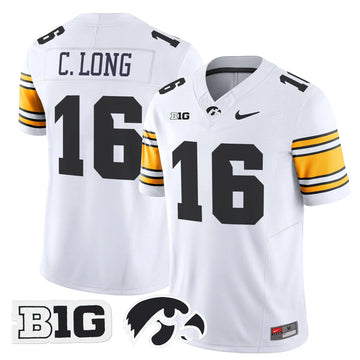 Personalized Iowa Hawkeyes 2026 Vapor Limited Jersey - White / Chuck Long Stitched