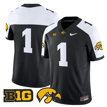Personalized Iowa Hawkeyes 2026 Vapor Limited Jersey - Black Alternate / #1 Team Stitched