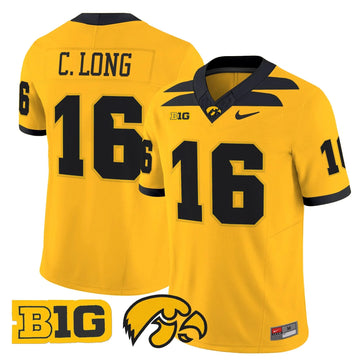 Personalized Iowa Hawkeyes 2026 Vapor Limited Jersey - Gold / Chuck Long Stitched