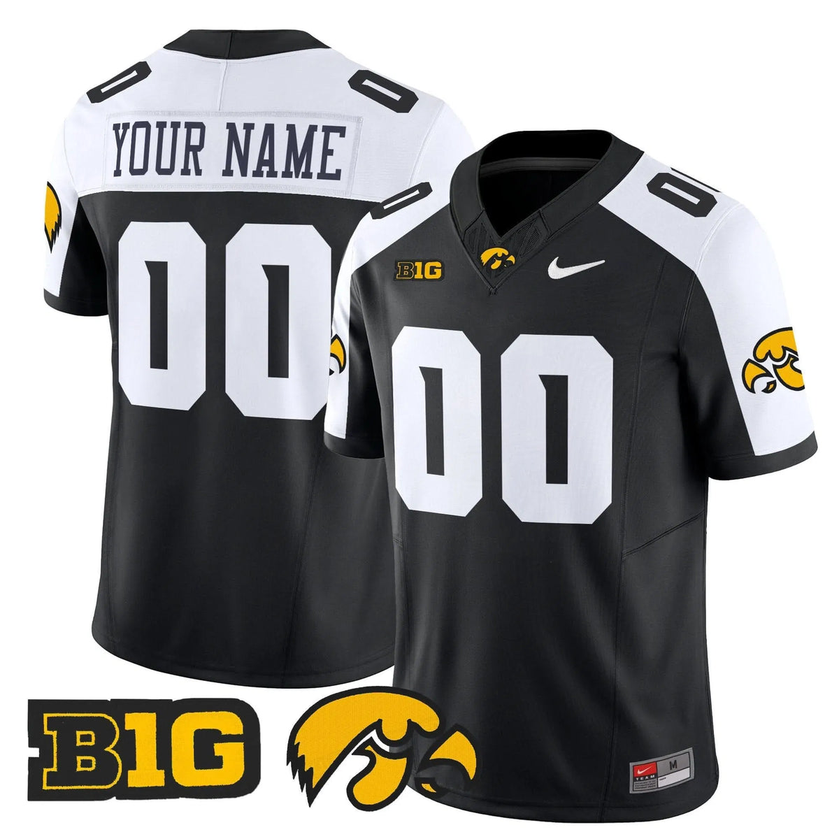 Personalized Iowa Hawkeyes 2026 Vapor Limited Custom Jersey - Black Alternate Stitched