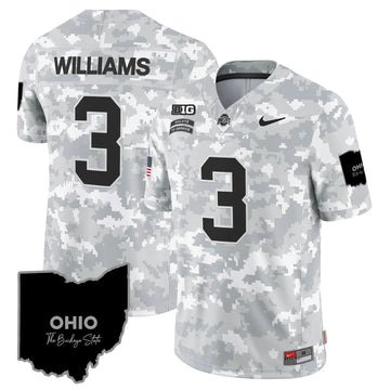 Personalized OSB 2026 Salute to Service Vapor Limited Jersey - Arctic Camo / Miyan Williams Stitched