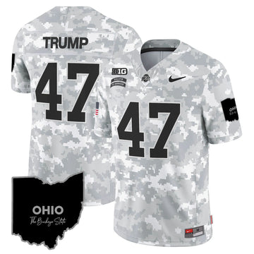 Personalized OSB 2026 Salute to Service Vapor Limited Jersey - Arctic Camo / Trump Stitched