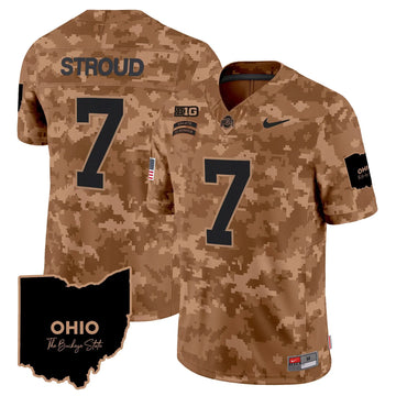 Personalized OSB 2026 Salute to Service Vapor Limited Jersey - Brown Camo / C J Stroud Stitched