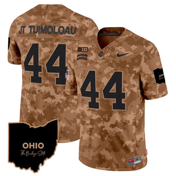 Personalized OSB 2026 Salute to Service Vapor Limited Jersey - Brown Camo / JT Tuimoloau Stitched