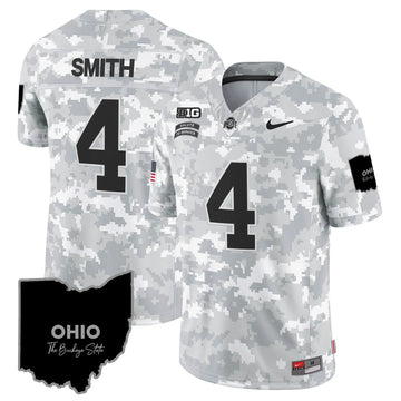 Personalized OSB 2026 Salute to Service Vapor Limited Jersey - Arctic Camo / Jeremiah Smith Stitched