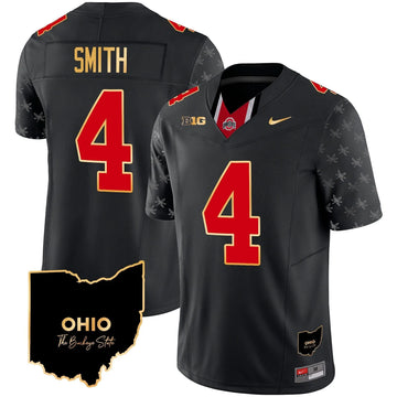 Personalized OSB 2026 Home Patch Gold Trim Vapor Limited Jersey V2 - Black Limited / Jeremiah Smith Stitched