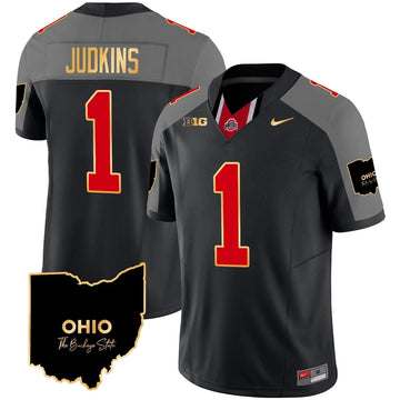 Personalized OSB 2026 Home Patch Gold Trim Vapor Limited Jersey V2 - Black Special / Quinshon Judkins Stitched