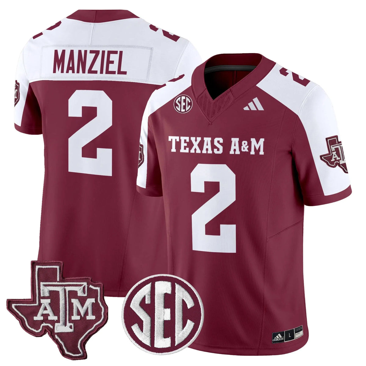 Personalized Aggies 2026 Vapor Limited Jersey - Maroon Alternate / Johnny Manziel Stitched