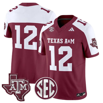 Personalized Aggies 2026 Vapor Limited Jersey - Maroon Alternate / #12 Texas Stitched