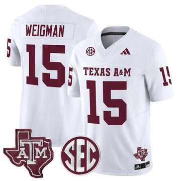 Personalized Aggies 2026 Vapor Limited Jersey - White / Conner Weigman Stitched