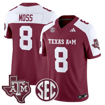 Personalized Aggies 2026 Vapor Limited Jersey - Maroon Alternate / Le'Veon Moss Stitched