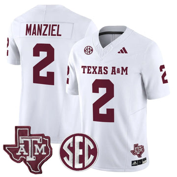 Personalized Aggies 2026 Vapor Limited Jersey - White / Johnny Manziel Stitched