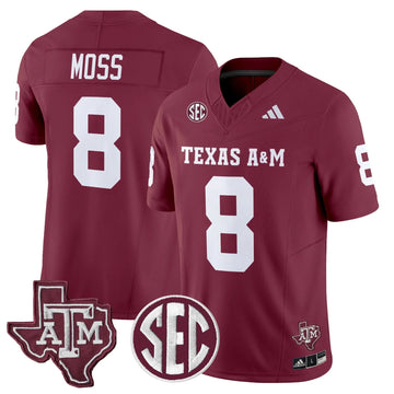 Personalized Aggies 2026 Vapor Limited Jersey - Maroon / Le'Veon Moss Stitched