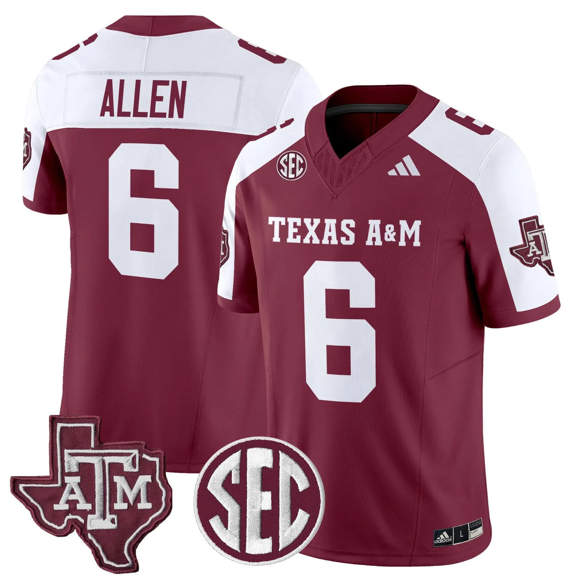 Personalized Aggies 2026 Vapor Limited Jersey - Maroon Alternate / Cyrus Allen Stitched