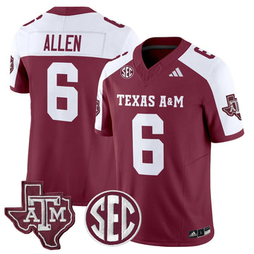 Personalized Aggies 2026 Vapor Limited Jersey - Maroon Alternate / Cyrus Allen Stitched