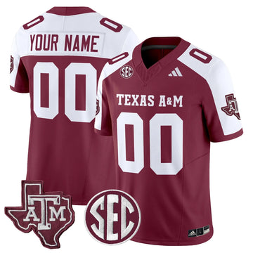 Personalized Aggies 2026 Vapor Limited Custom Jersey - Maroon Alternate Stitched