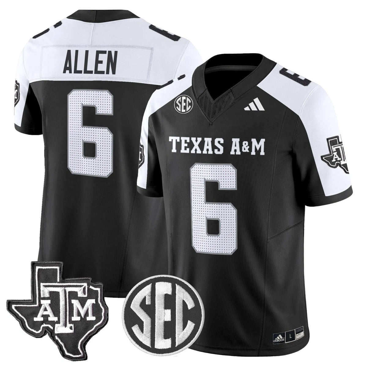 Personalized Aggies 2026 Vapor Limited Jersey - Black Alternate / Cyrus Allen Stitched