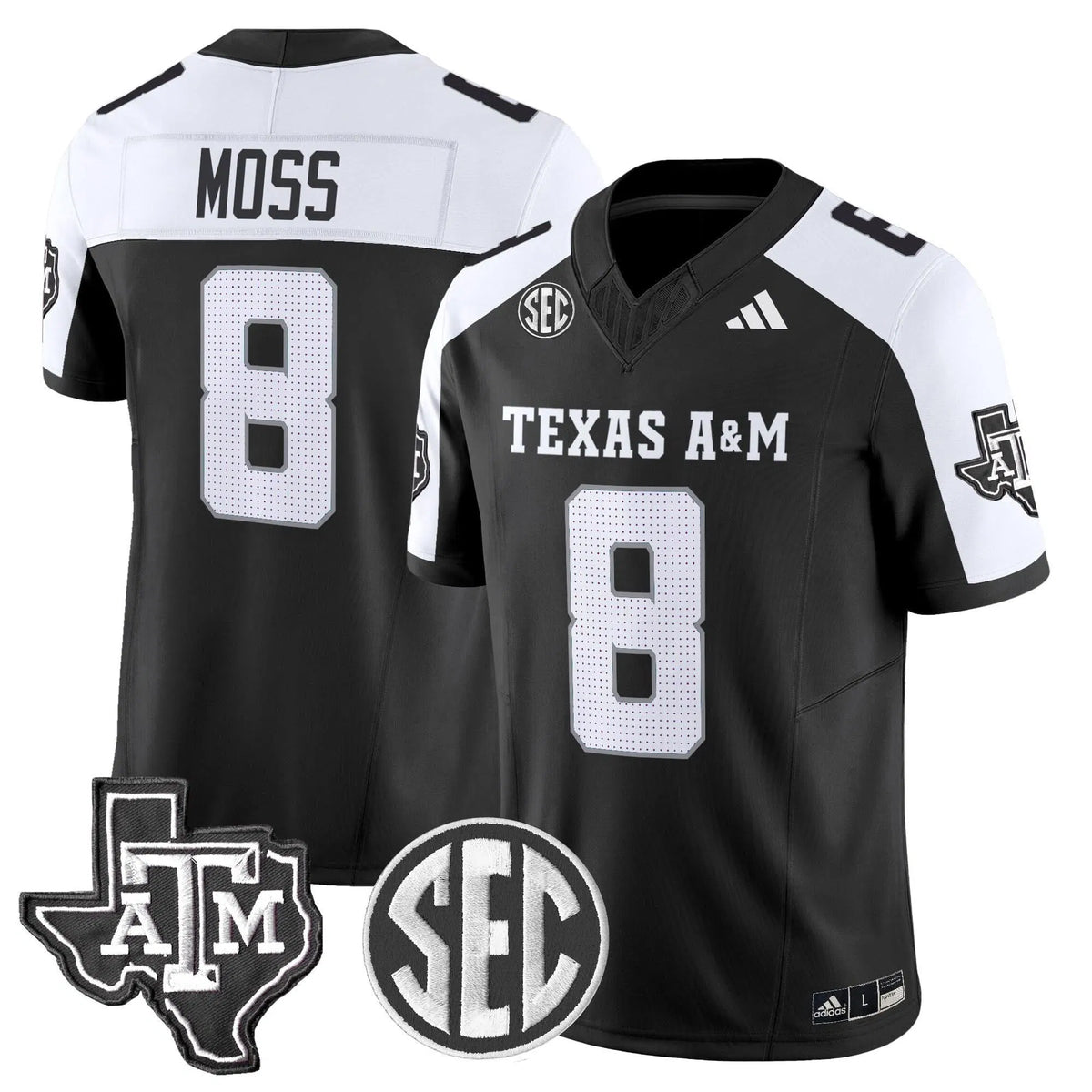 Personalized Aggies 2026 Vapor Limited Jersey - Black Alternate / Le'Veon Moss Stitched