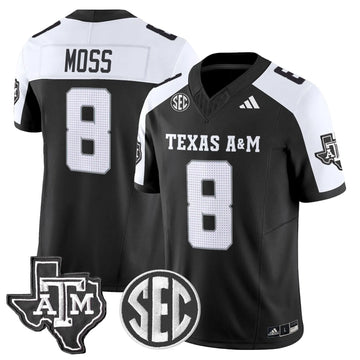 Personalized Aggies 2026 Vapor Limited Jersey - Black Alternate / Le'Veon Moss Stitched