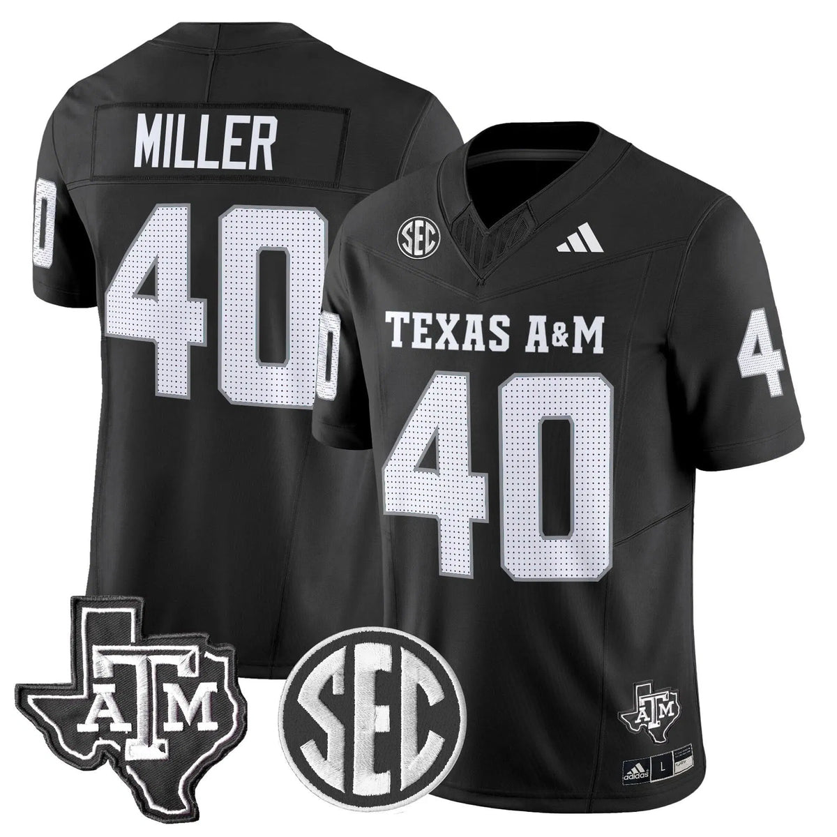 Personalized Aggies 2026 Vapor Limited Jersey - Black / Von Miller Stitched