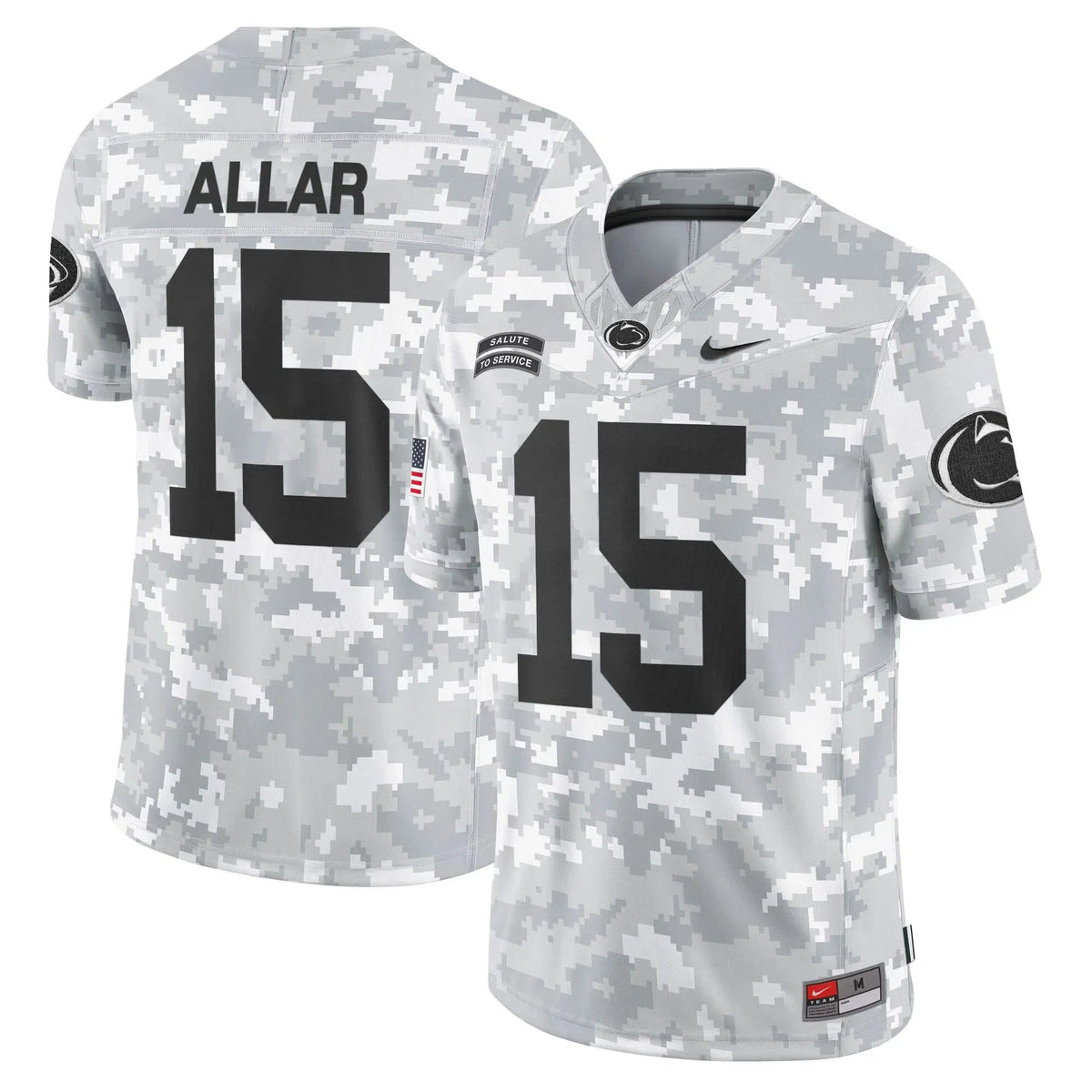 Personalized PSU 2026 Salute to Service Vapor Limited Jersey - Arctic Camo - Drew Allar Stitched